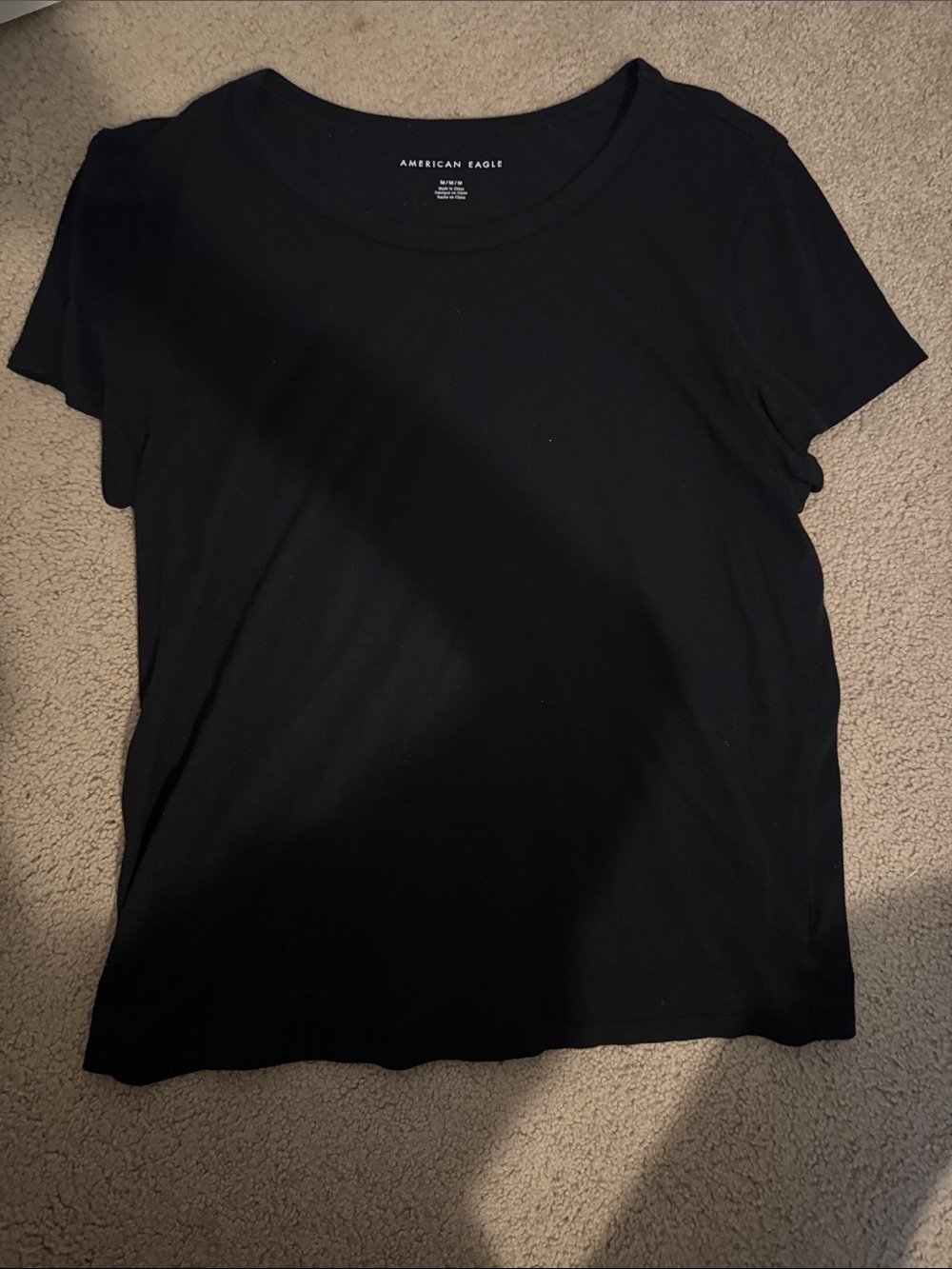 American Eagle Outfitters Black Short Sleeve Crewneck Tee